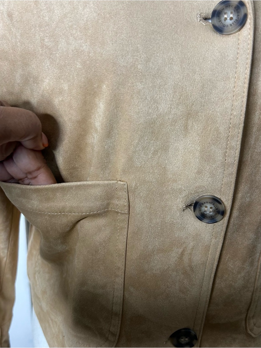 NWT (Size M) BAGATELLE
Suede Collared Jacket - Picture 4 of 9